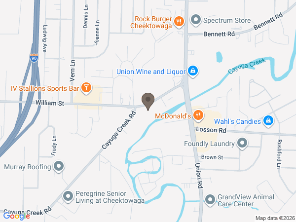 Map showing location of Barron-Miller Funeral Home