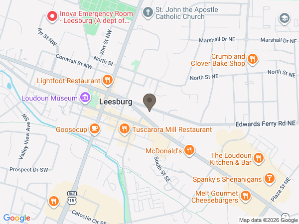 Map showing location of Colonial Funeral Home