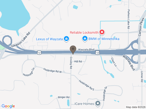 Map showing location of David Lee Funeral Home
