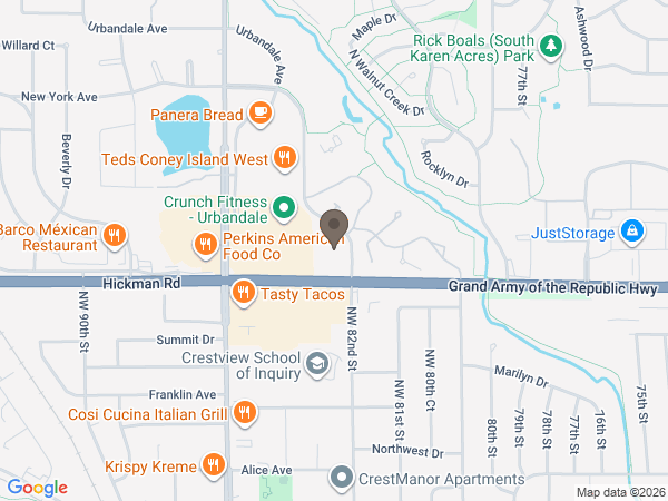 Map showing location of Caldwell Parrish Funeral Home & Crematory