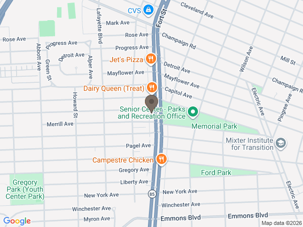 Map showing location of Solosy Funeral Home