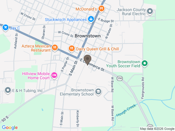 Map showing location of Spurgeon Funeral Home