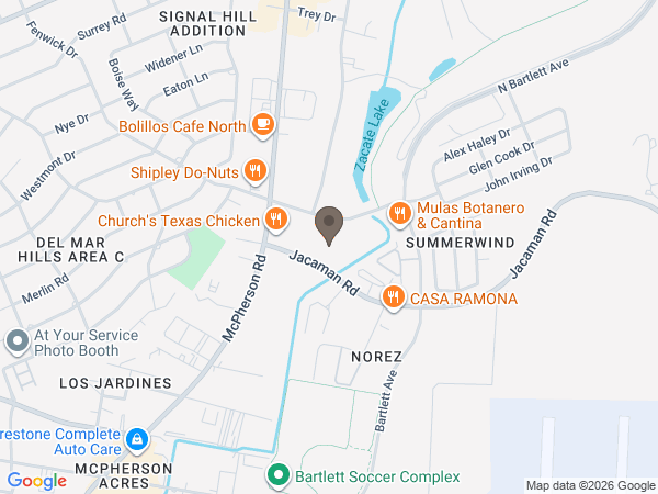 Map showing location of Joe Jackson Funeral Chapels