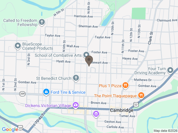 Map showing location of Bonnell Cremations Funerals Receptions