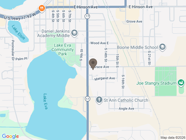 Map showing location of Oak Ridge Funeral Care - Haines City