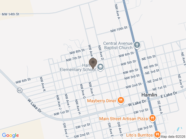 Map showing location of ADAMS-FOSTER-RAY FUNERAL HOME
