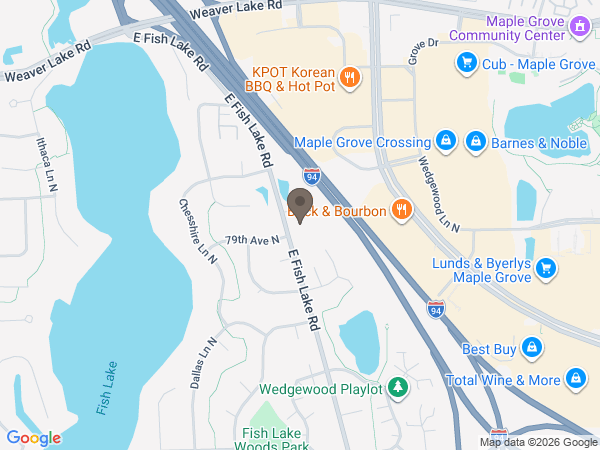Map showing location of Kozlak Radulovich Funeral Chapels: Maple Grove