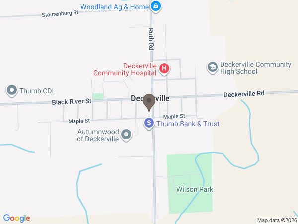 Map showing location of Apsey Funeral Home