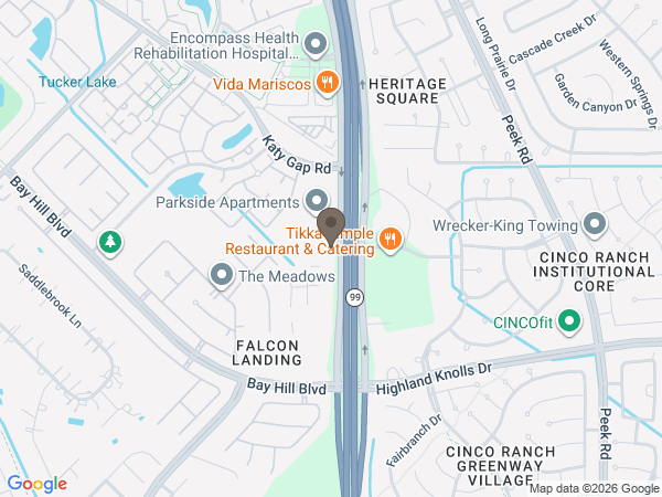 Map showing location of Schmidt Funeral Home: Grand Parkway
