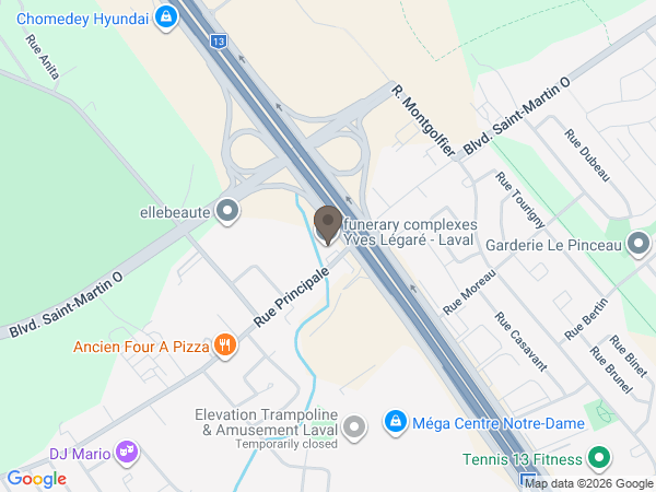 Map showing location of GROUPE YVES LEGARE