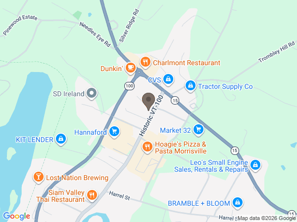 Map showing location of Vermont Funeral Homes: Morrisville