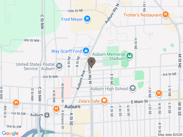 Map showing location of Klontz Funeral Home & Cremation Services