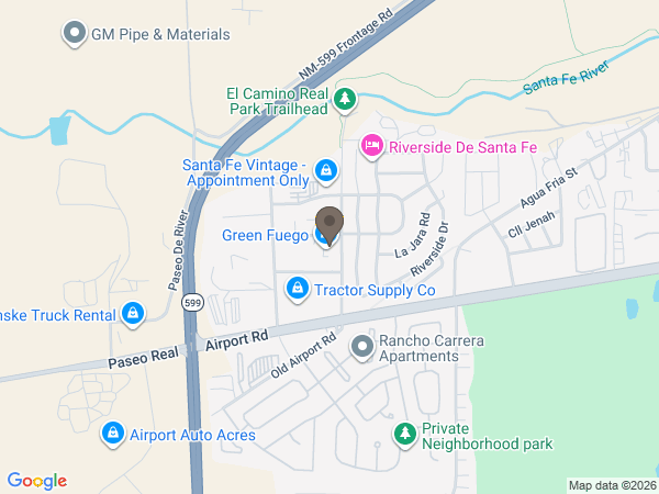 Map showing location of Chamisa Aquamation for Pets
