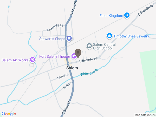 Map showing location of McClellan Gariepy Funeral Homes
