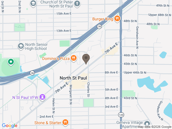 Map showing location of Sandberg Funeral & Cremation Services
