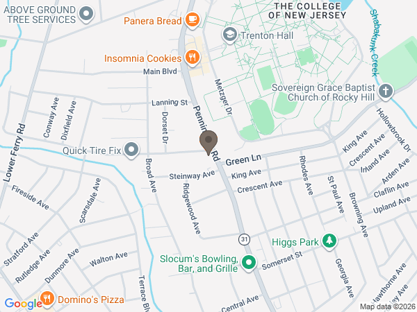 Map showing location of Friends Forever Pet Crematory