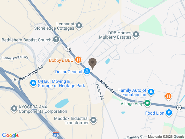 Map showing location of Fletcher Funeral & Cremation Service