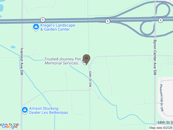 Map showing location of Sleepy Hollow Pet Cemetery & Crematory