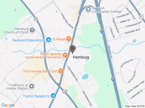 Map showing location of Garr Funeral Service