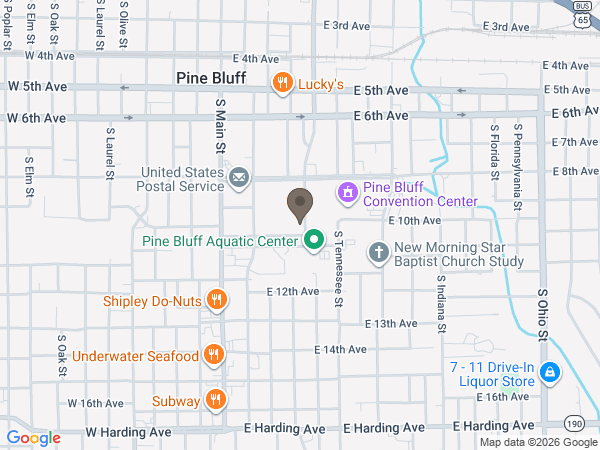 Map showing location of Ralph Robinson and Sons Funeral Home