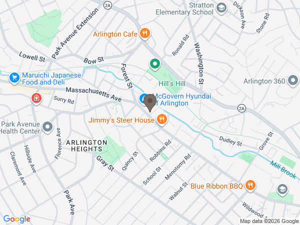 Map showing location of Devito Funeral Homes: Arlington