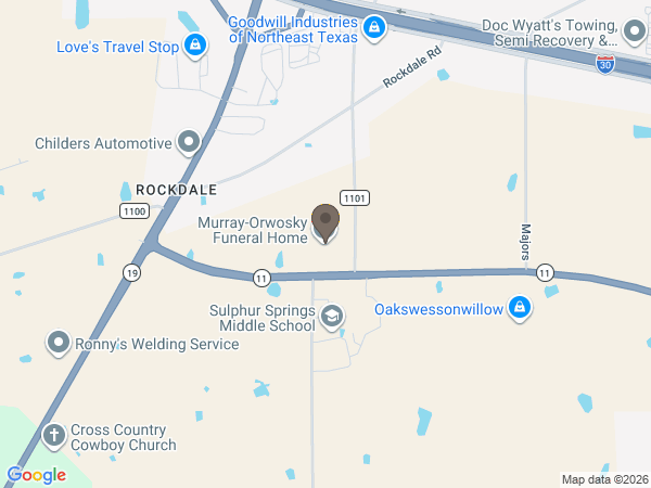 Map showing location of Murray-Orwosky Funeral Home