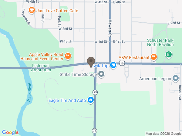 Map showing location of Gesche Funeral Home