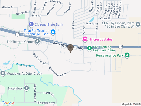 Map showing location of Cremation Society of Wisconsin/ Stokes, Prock & Mundt Funeral Chapel
