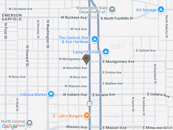Map showing location of Hennessey Funeral Home & Crematory