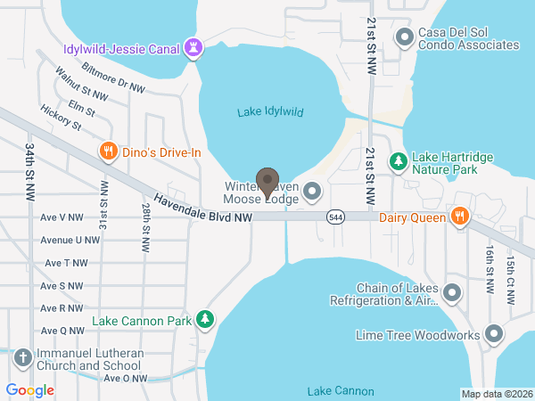 Map showing location of Oak Ridge Funeral Care: Winter Haven
