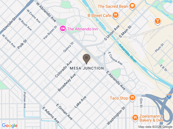 Map showing location of Davis Mortuary