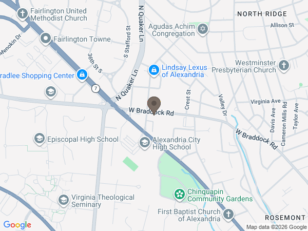 Map showing location of Everly-Wheatley Funerals and Cremation