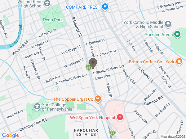 Map showing location of Kuhner Funeral Home