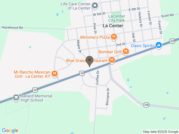 Map showing location of Morrow Funeral Chapel