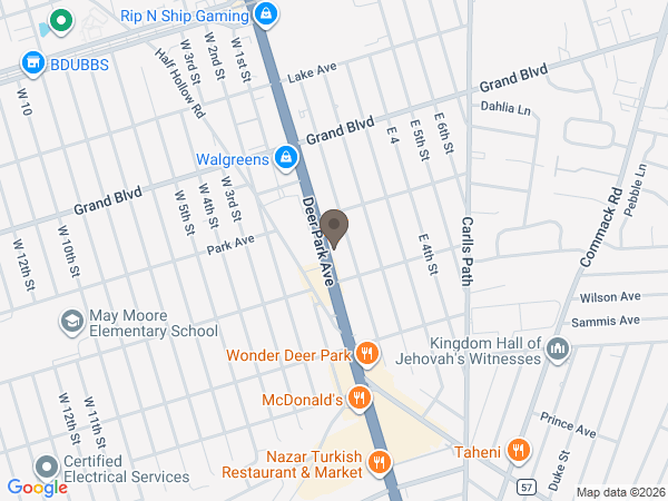 Map showing location of MANGANO FUNERAL HOME