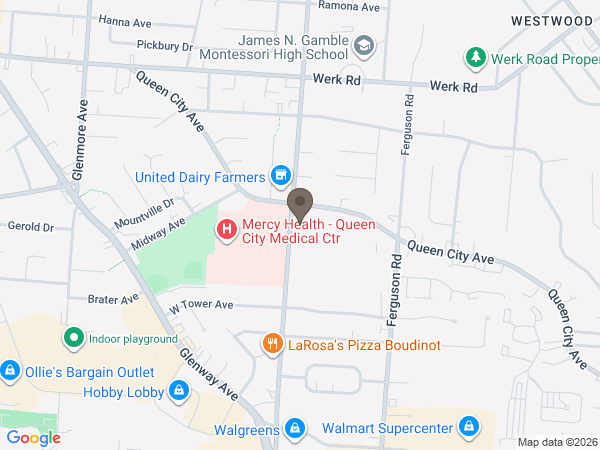 Map showing location of Dalbert, Woodruff & Isenogle Funeral Home