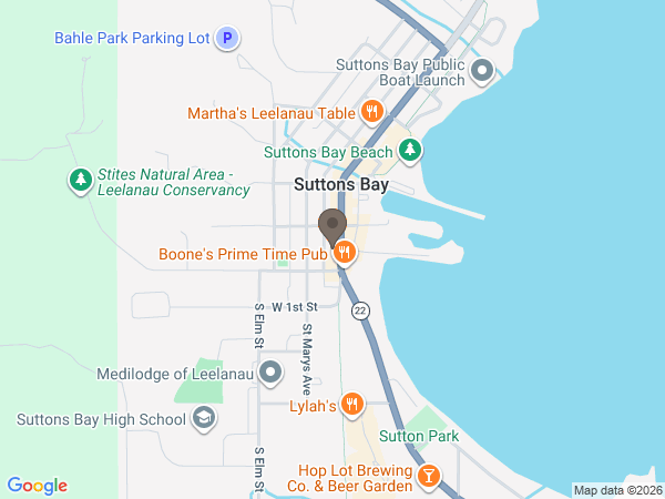 Map showing location of Martinson Funeral Home