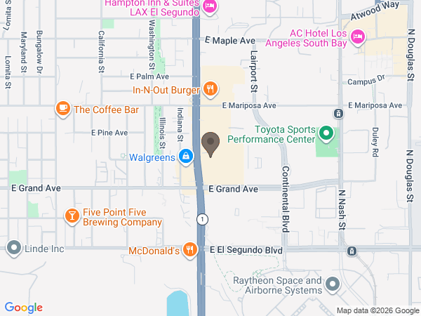 Map showing location of Opal Cremation of Greater Los Angeles