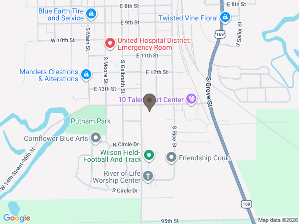 Map showing location of Patton Funeral Home & Cremation Service