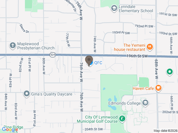 Map showing location of Seaview Animal Hospital