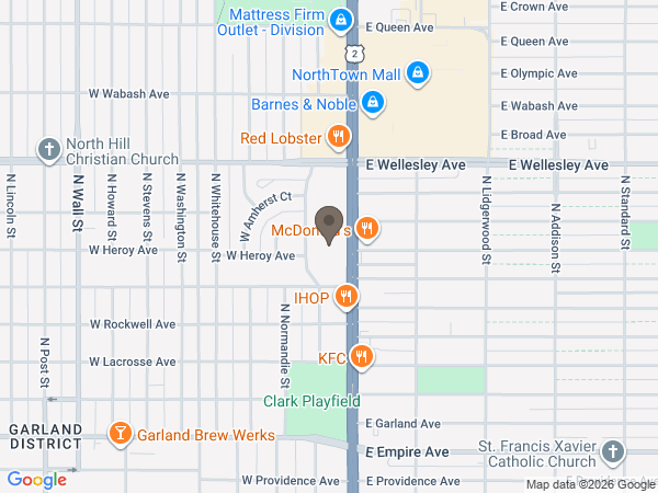 Map showing location of Pacific Northwest Cremation: North