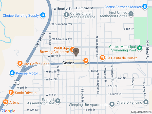 Map showing location of Ertel Funeral Home