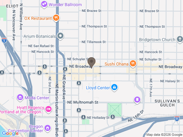 Map showing location of Crown Cremation Services: Portland