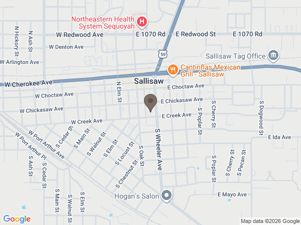 Map showing location of Agent & Mallory-Martin Funeral Home