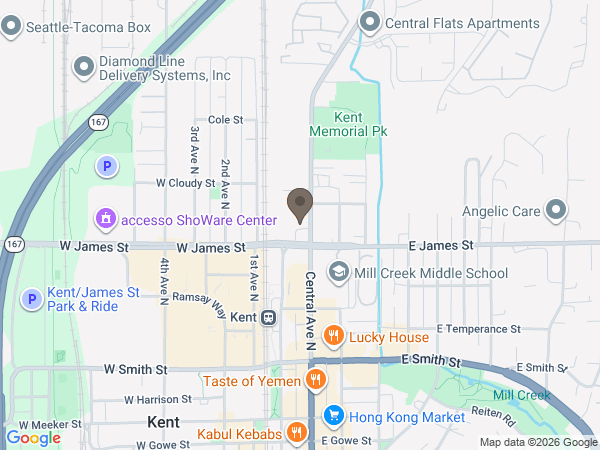 Map showing location of Marlatt Funeral Home