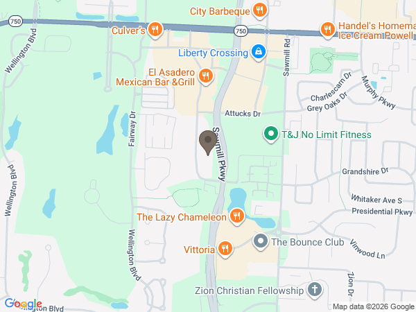 Map showing location of Newcomer Funeral Service Group:  NW Columbus Chapel