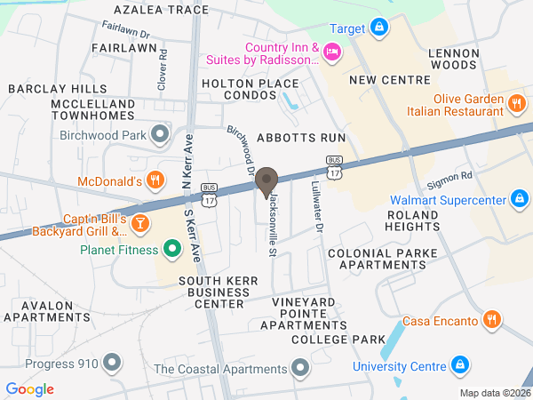 Map showing location of Coastal Cremations