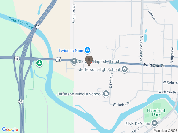 Map showing location of Schneider-Michaelis Funeral Home
