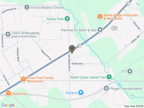 Map showing location of Norwalk Funeral