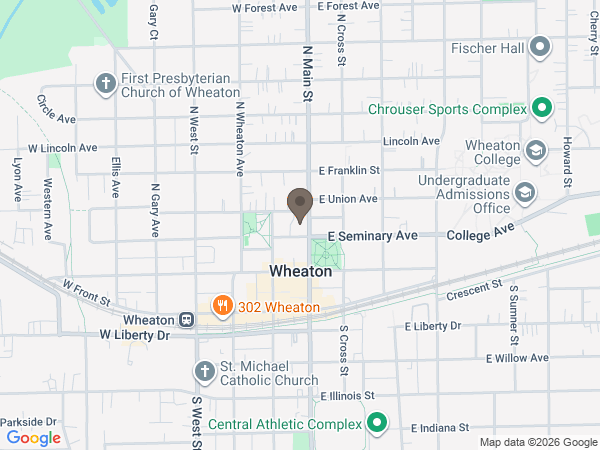 Map showing location of Hultgren Funeral Home